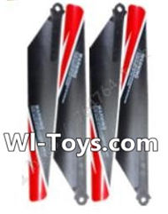 MingJi 812 Spare Parts-05 Propellers,Main rotor blades(4pcs)-Red,MingJi 812 RC Helicopter Spare Parts MJ812 Parts Replacement Accessories